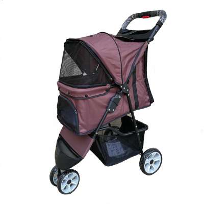 Luxury folding outdoor dog strollers pet trolley for sale twin pet stroller pet for cats dogs